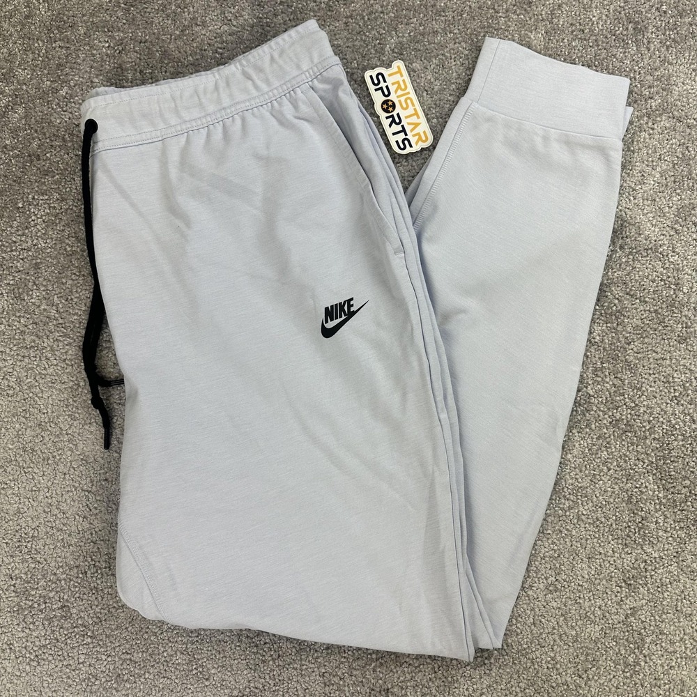 Nike Tech Knit Pants Mens XL Blue Slim Fit Taper Leg Athletic Joggers FD4503-085